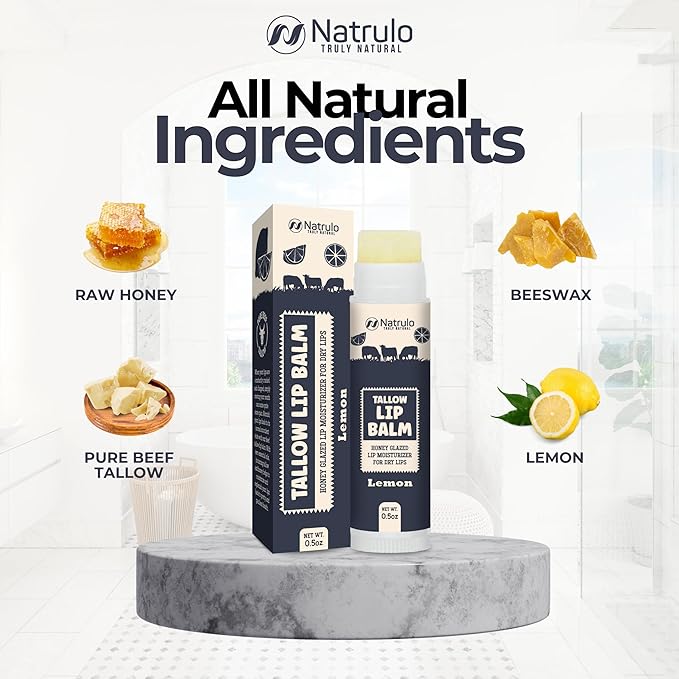 Beef Tallow Lip Balm – Natural