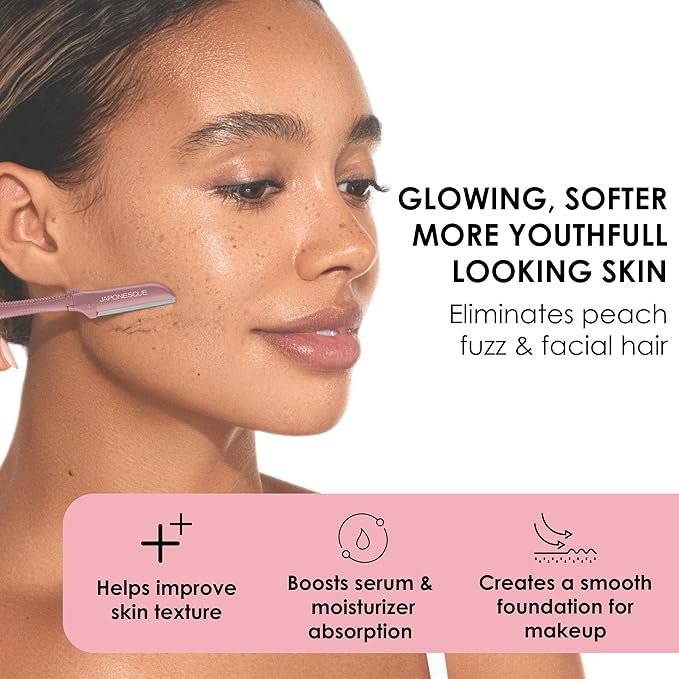 JAPONESQUE Dermaplaner Replacement Blades 4-Pack, Facial Razor Blade Heads Only