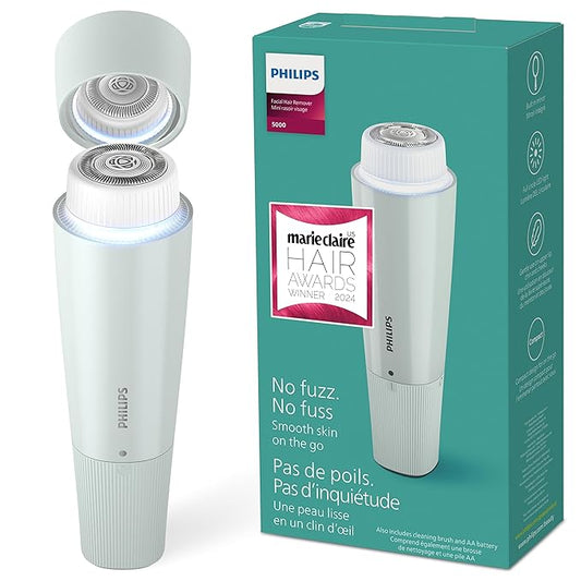 Philips Beauty Series 5000 Electric Shaver and Personal Groomer for Women, Cordless & Compact, Hypoallergenic Head, Gentle & Quick Hair Removal Easy Touch Ups, Mint Green, BRR474/00