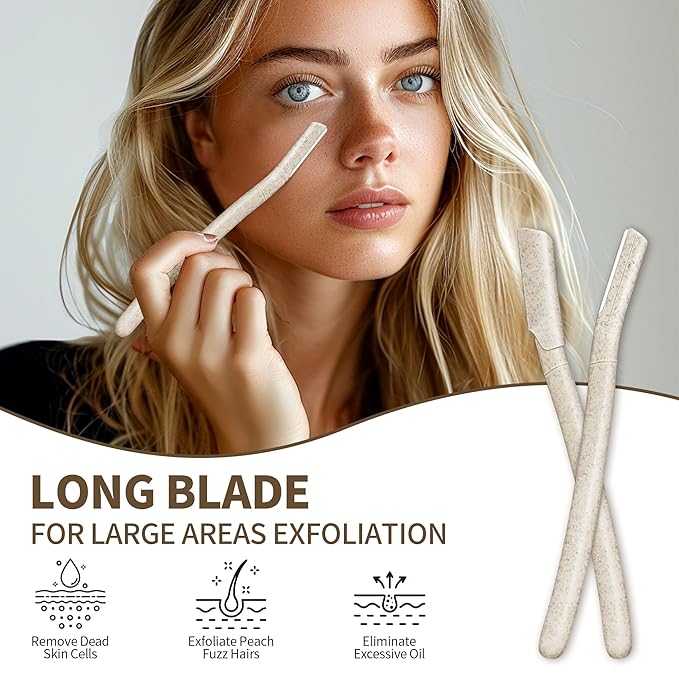 6-Pack Eyebrow Razor for Women | Dermaplane Facial Razor for Face | Hair Trimmer Face Razor for Body Use | Multipurpose Facial Hair Removal Disposable Blades Eyebrow Tool