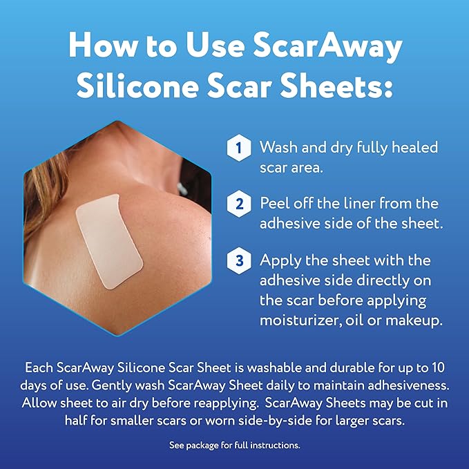 ScarAway Advanced Skincare Silicone Scar Sheets,