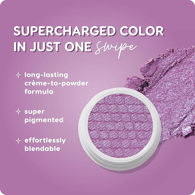 ColourPop Super Shock Shadow - High-Pigment, Crème-Powder Eye Makeup - Single Glitter Eyeshadow with Minimal Fallout and Unique Bouncy Texture - Metallic Purple Eyeshadow - Ripple (0.07 oz)