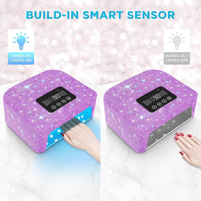Cordless uv nail lamp, rechargeable