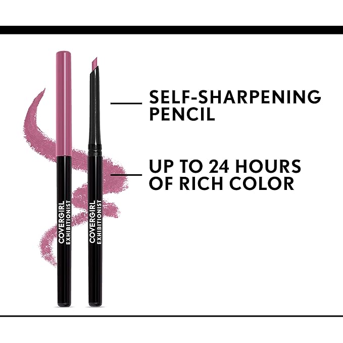 COVERGIRL Exhibitionist Lip Liner Uncarded, Cherry Red 220, 0.012 Ounce (Pack of 4)