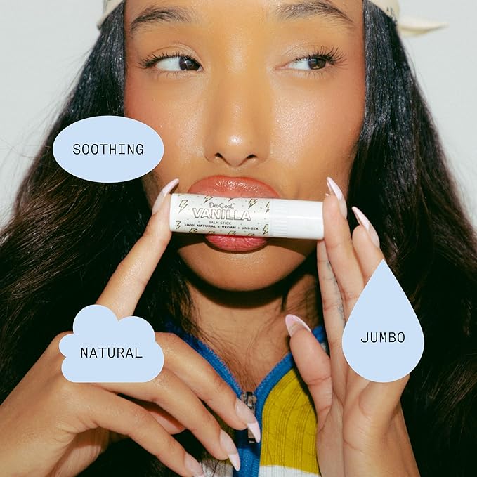 DedCool Lip Balm Stick (Cannabis) Jumbo, Vegan, Flavored, Coconut Oil Lip Balm, Long Lasting, Moisturization, Hydrates Dry & Chapped Lips, Vegan, Natural, Clean, Non-Toxic, Fragrance For All