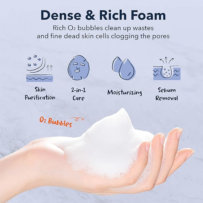 Purederm Deep Purifying Pink O2 Bubble Mask Peach (5 Pack) – Bubble Face Sheet Mask for Purifying & Moisturizing