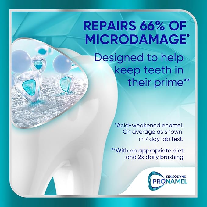 Sensodyne Pronamel Clinical Enamel Strength Toothpaste, Whitening Action, 3.4 oz (3 Pack)