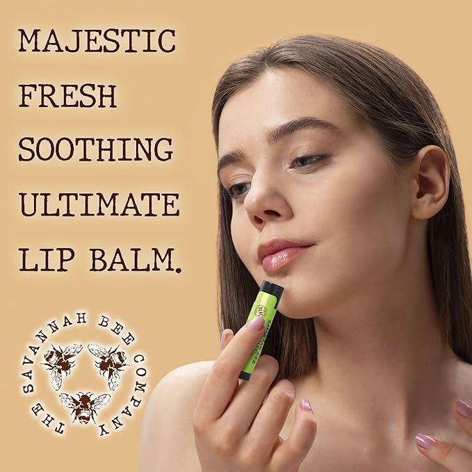 Savannah Bee Lip Balm Hanger 0.15 oz - Invigorating Mint Flavor - Natural Ingredients for Supple, Soft Lips - Convenient Hanger Design (.15 Oz, Key Lime)