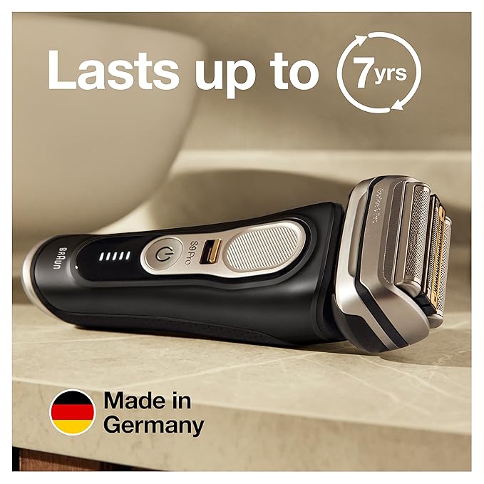 Braun Electric Razor,Waterproof Foil Shaver for Men,Series 9 Pro 9460cc,Wet & Dry Shave,w/ProLift Beard Trimmer for Grooming,5-in-1 Cleaning & Charging SmartCare Center, Head Shavers for Bald Men
