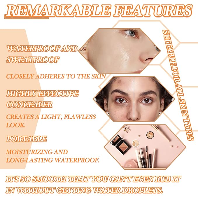 3 Colors Correcting Concealer Makeup Cream Contour Palette,Cream