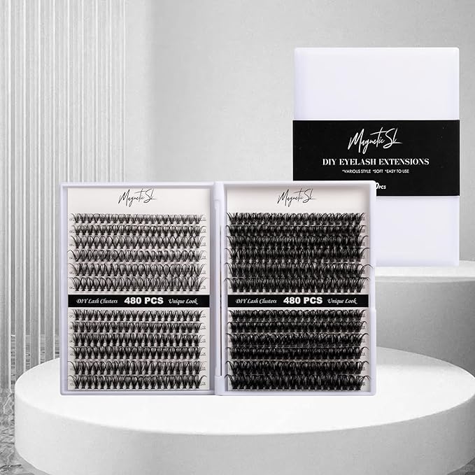 Lash Clusters 480 Clusters 60D 80D Thick Eyelash Extension 30D 40D Individual Eyelashes D Curl 11-20mm False Eyelash Multi-Style DIY Lash Extensions for Beginners(30D-80D-D, 11-20MIX)