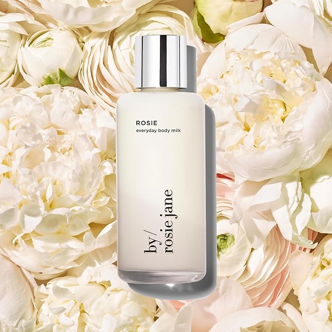 By Rosie Jane Everyday Body Milk (Rosie) - Hydrating Toner & Body Moisturizer to Help Even Skin Tone - Infused with Soothing Aloe Vera and Turmeric Root to Promote Anti-Aging (5 Ounce)