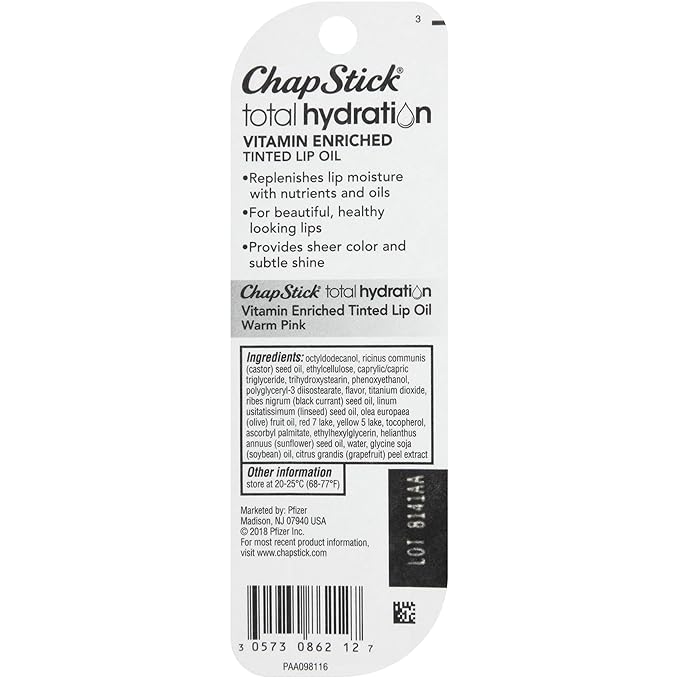 ChapStick Total Hydration Vitamin Enriched Warm