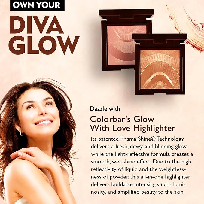 Glow With Love Highlighter - Makeup Delivers Dewy Glow - Makeup Highlighter for Face and Body - 001 Prismatic Romance - 0.33 oz
