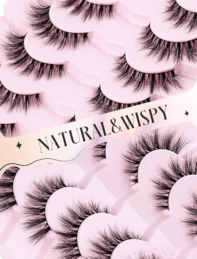 Cat Eye Lashes False Eyelashes Mink Lashes Wispy Eyelashes Natural Look Fake Eyelashes Mink Lashes Fluffy False Lashes UP8