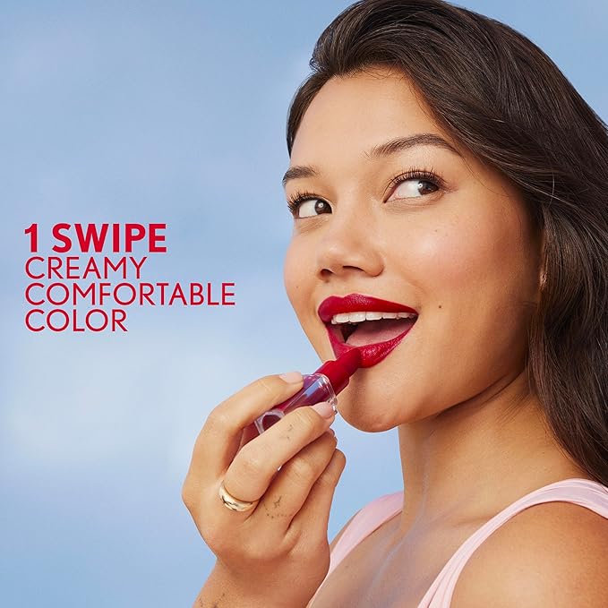 COVERGIRL Clean Lip Color, Dreamy Pink, Satin Finish, Squalane, Avocado & Aloe, Carmine-Free, Non-Drying, 0.12oz