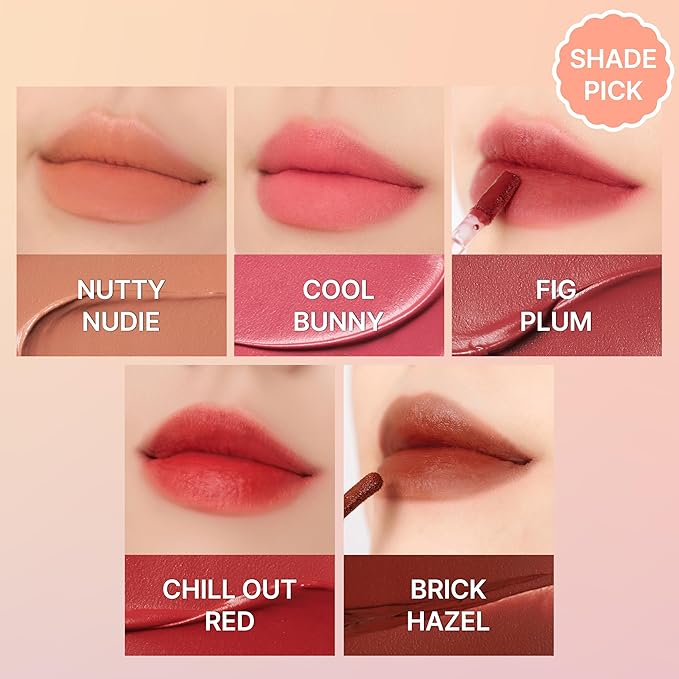 Touch in Sol Vegan Again Blur Core Lip Tint(#Nutty Nudie) - Long Lasting, High Pigment Velvet Matte Lip Stain – Lightweight Smooth Blur Finish