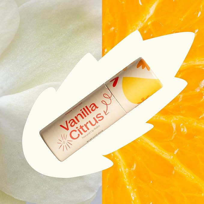 Plant Therapy Vanilla Citrus Natural Lip Balm 0.3 oz (8.5 g) Simple, Natural Ingredients & Packaged in Eco-Friendly Recyclable Cardboard