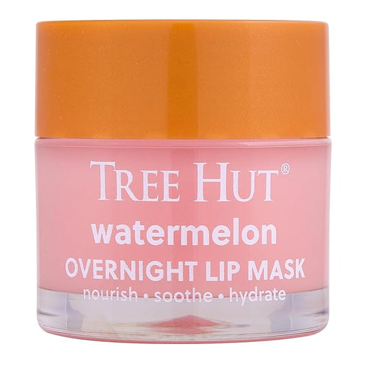 Tree Hut Watermelon Overnight Lip Mask | Leave on Overnight & Wake up to Soft, Hydrated Lips | Elevate your Self Care Routine | .6 oz.