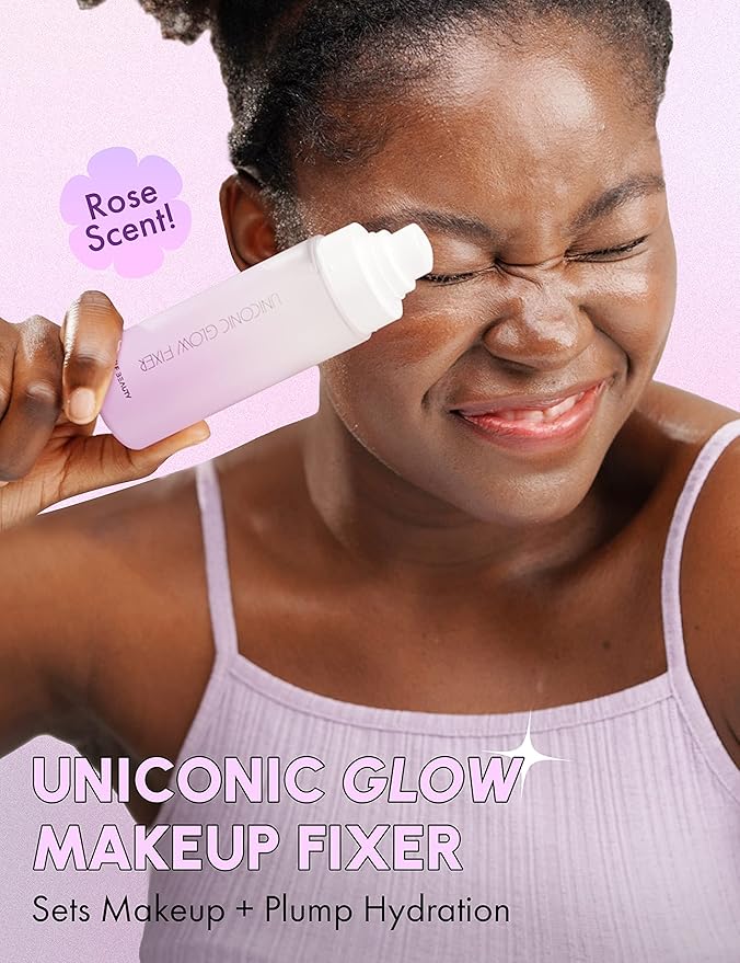 SELF BEAUTY Glow Makeup Setting Spray | Hydrating + Illuminating Makeup Setting Spray | Dewy Finish | Long-Lasting Makeup Fixing | Microfine Mist Spray | 3.38fl.oz, 100ml