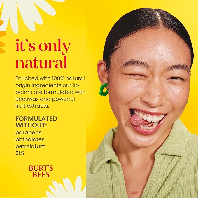 Burt's Bees Lip Balm Gift Set, Beeswax Bounty Fruit Mix, 0.15 Oz, 4 Count