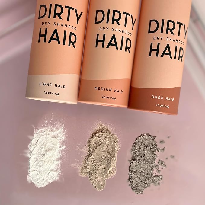 NATURL Dry Shampoo Volumizing Powder for Oily, Dark Hair | Non Aerosol, Oil Absorbing, Travel Size, Vegan, Talc Free, Aluminum Free | Grapefruit Scent | 2.6 Ounces