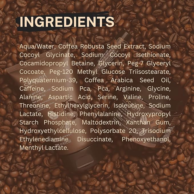 Cocoon Dak Lak Coffee Cleanser, Vegan Facial Cleanser Low PH, Daily Face Wash for All Skin Types, Gentle Makeup Remover, With Antioxidants for Glowing Skin & Less Visible Pores