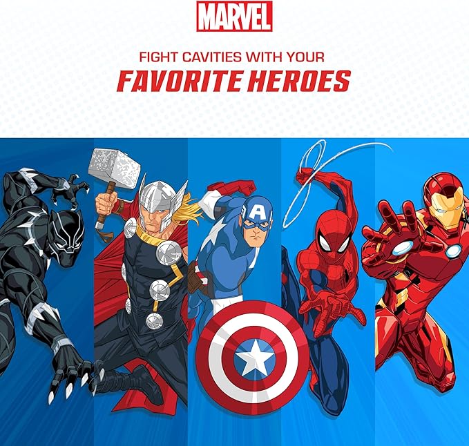 Brush Buddies Marvel Black Panther Kids Toothbrush, Soft & Rounded Bristles, Poppin' Fun Superhero Toothbrush