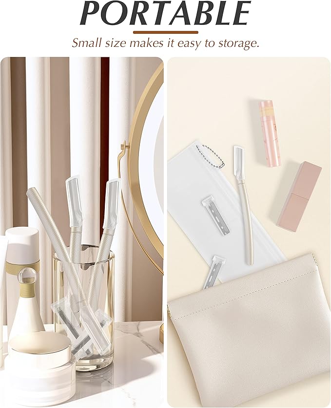 Dermaplane Razor for Face Professional, Facial Razors for Women&Men Face with 20 Blade Refills, Eyebrow Razor for Women and Men