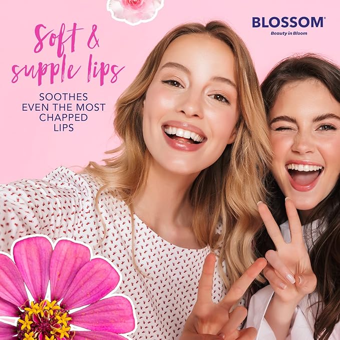Blossom Scented Roll on Lip Gloss, Infused with Real Flowers, Made in USA, 0.40 fl oz, 2 pack, Cherry/Coconut