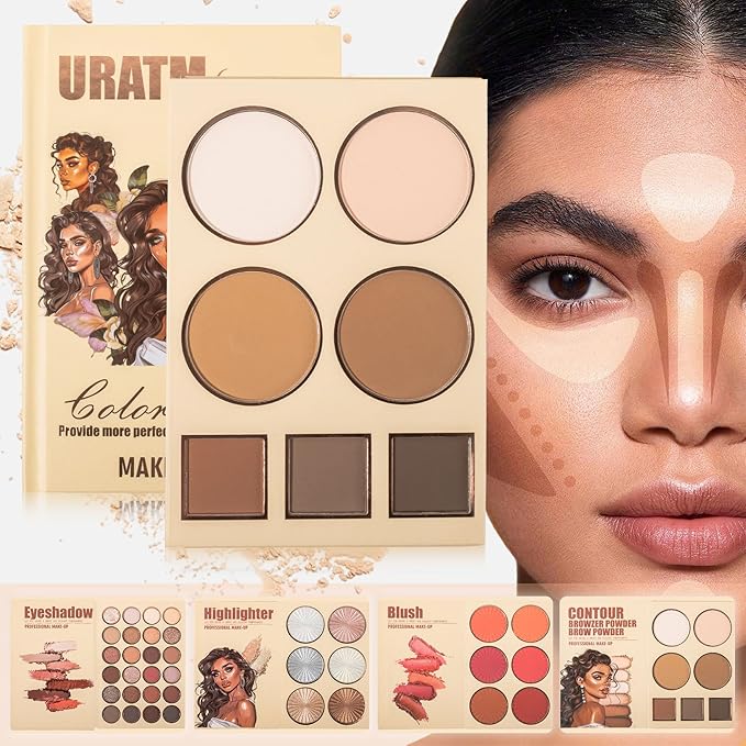 4-Layer Book-Style Foldable Makeup Palette Set | Portable