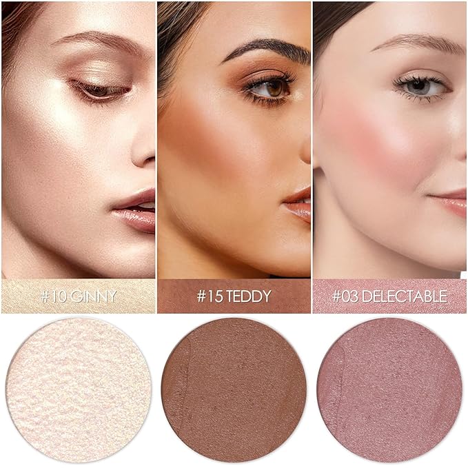 3 Pcs NEUTRAL Contour Stick Set,Cream Blush & All Skin