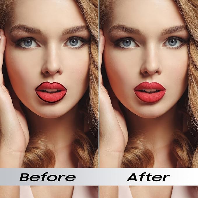 Lip Stain Peel Off - Lip Liner Waterproof, Lip Liner Stain Transfer Proof & Plumping, Moisturizing Non-Stick Cup Matte Finish Stay On All Day, Coral Color