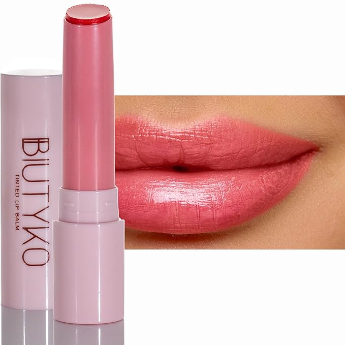 Lip Balm Hydrating for Dry and Chapped Lips Tinted Subtle Color Non-Sticky Juicy Finish | Peach