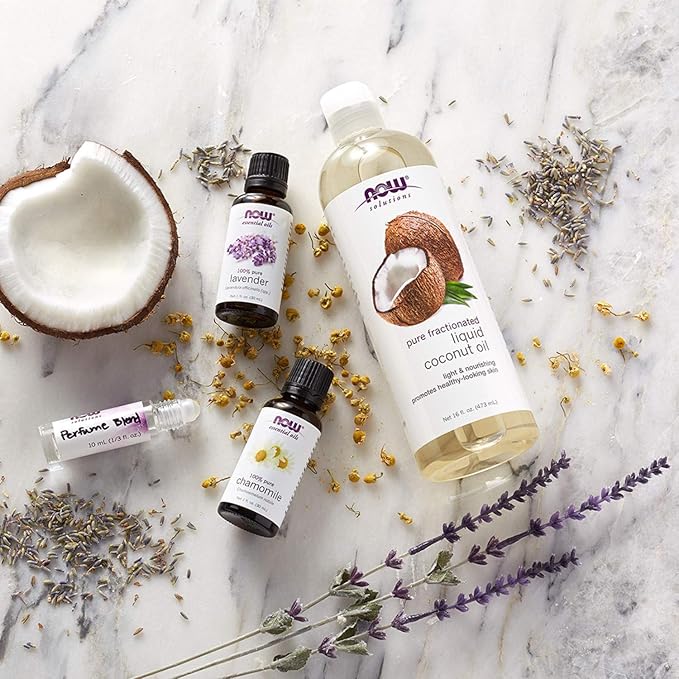 NOW Solutions, Liquid Coconut Oil, Light and Nourishing, Promotes Healthy-Looking Skin and Hair, 4-Ounce (Pack of 2)