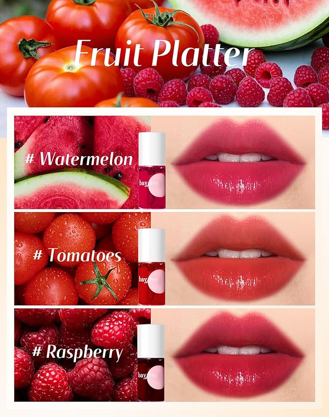 Lip Tint Stain Set, Lip Stain Long Lasting Lightweight Waterproof, Transfer-Proof, Non-sticky, Lip Makeup Matte Finish