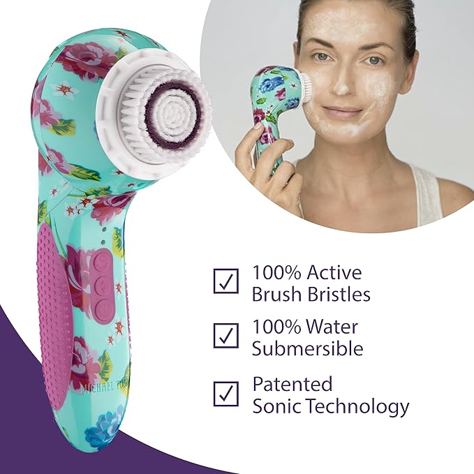 Michael Todd Beauty - Soniclear Elite - Facial Cleansing Brush System - 6-Speeds - Face Cleansing Brush & Exfoliating Body Scrubber