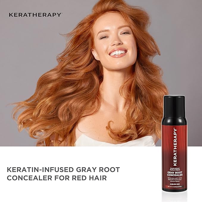 Keratherapy Keratin Infused Perfect Match Gray Root Concealer Spray, Blonde, 3 oz, 118 ml - Root Cover Up Spray to Hide Gray Roots - Keratin Therapy Hair Darkening & Temporary Scalp Concealer