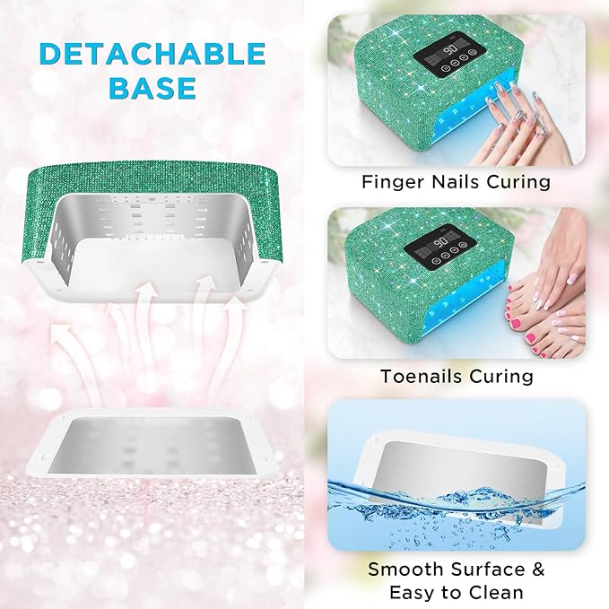 Cordless uv nail lamp, 120w