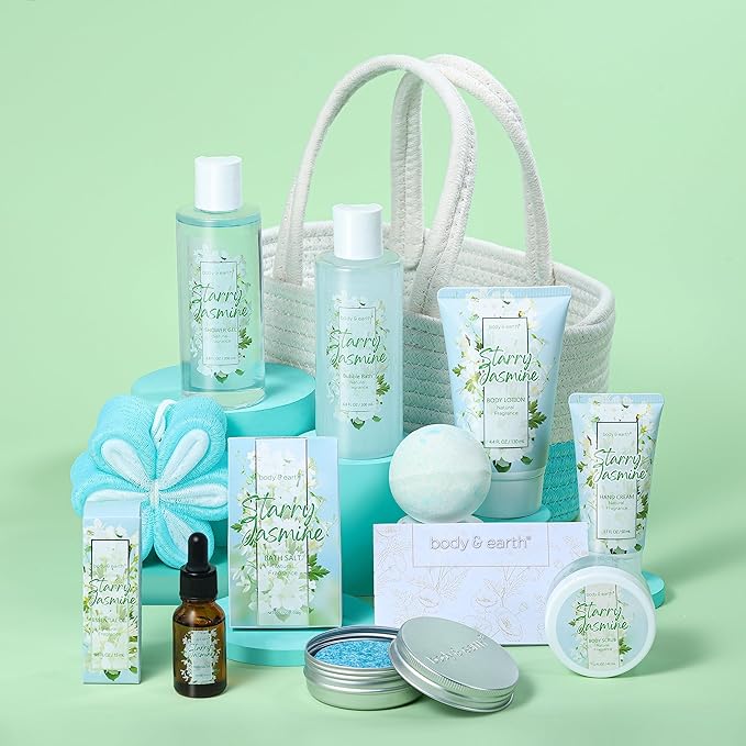 Spa Gifts for Women - Spa Gift Sets for Women, Body & Earth Shower Gift Set with Bubble Bath, Shower Gel, Lotion Set, Mothers Day Gifts for Mom