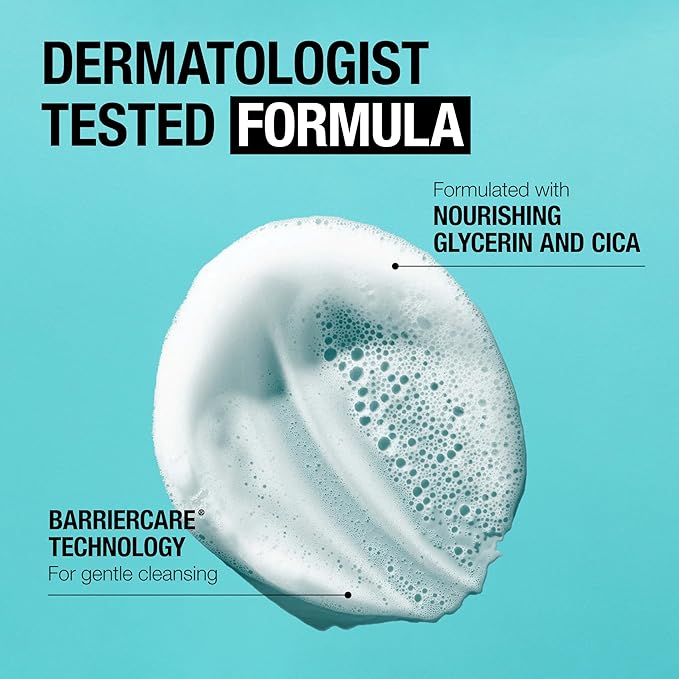 Neutrogena Ultra Gentle Cream-to-Foam Facial Cleanser, Transforms from a Creamy Cleanser to a Foaming Face Wash for Sensitive Skin, Fragrance-Free, Hypoallergenic, Non-Comedogenic, 12 oz