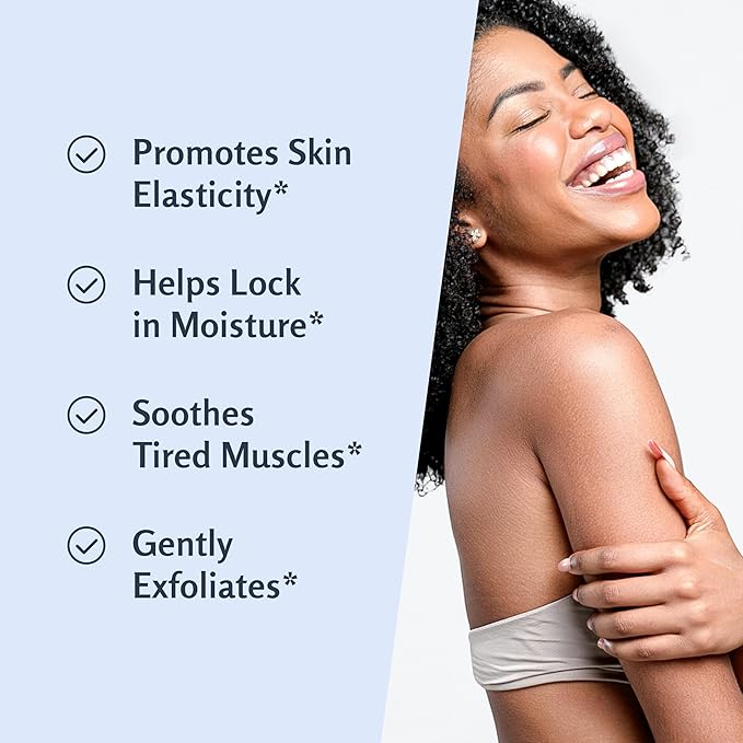 Magnesium Body Scrub for Sore Muscles, Exfoliation, Relaxation and Deep Hydration | Calming & Moisturizing Mineral-Rich Dead Sea Salt Formula With Collagen, Stem Cell & Shea Butter, 16 OZ (453 G)