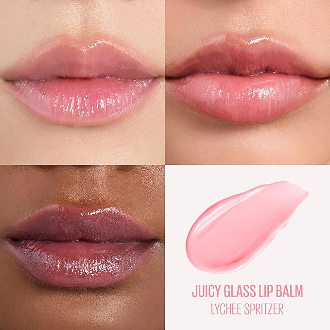 Kaja Juicy Glass Lip Balm | Plumping, Hydrating, Korean Lip Balm, Moisturizing Lip Care, 24hrs Long-lasting Hydration, Nourishing Lip Care | Lychee Spritzer, 0.15 oz.