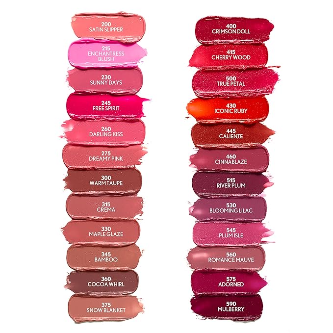 COVERGIRL Clean Lip Color, Adorned, Satin Finish, Squalane, Avocado & Aloe, Carmine-Free, Non-Drying, 0.12oz