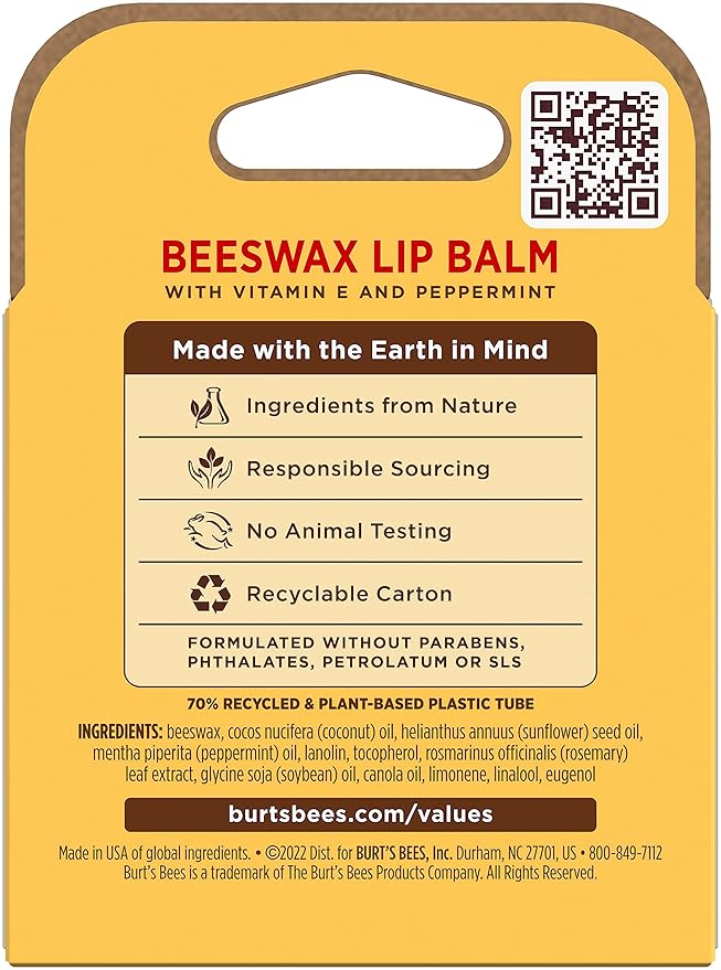 Beeswax Lip Balm Pack by Burts