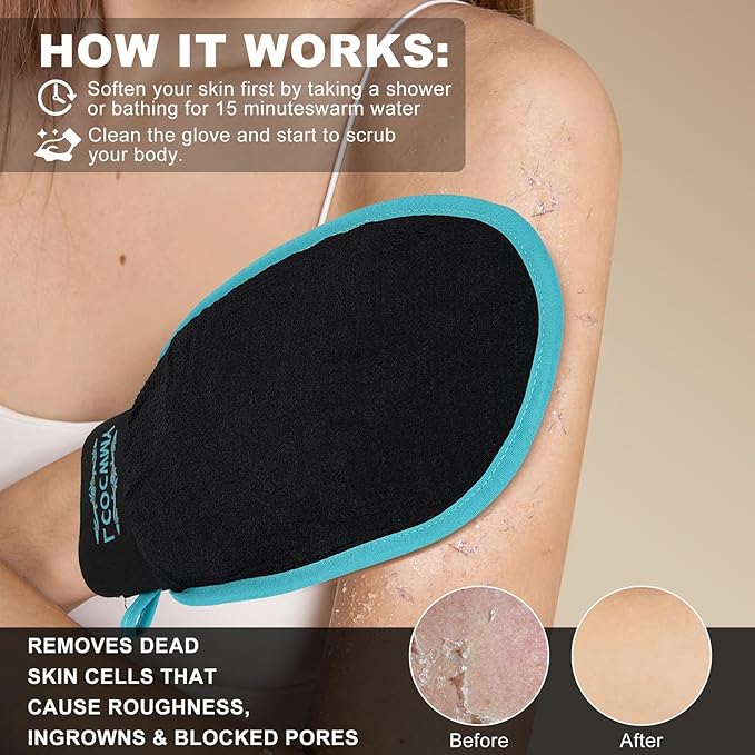 Exfoliating gloves, (4pcs) durable body