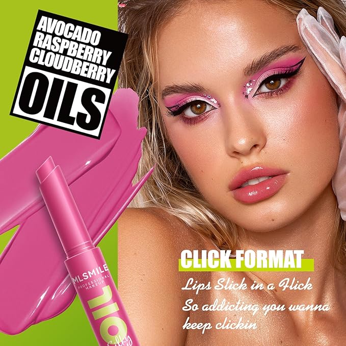 3 Colors Fat Lip Oil Click Slick, Moisturizing Moisturizing