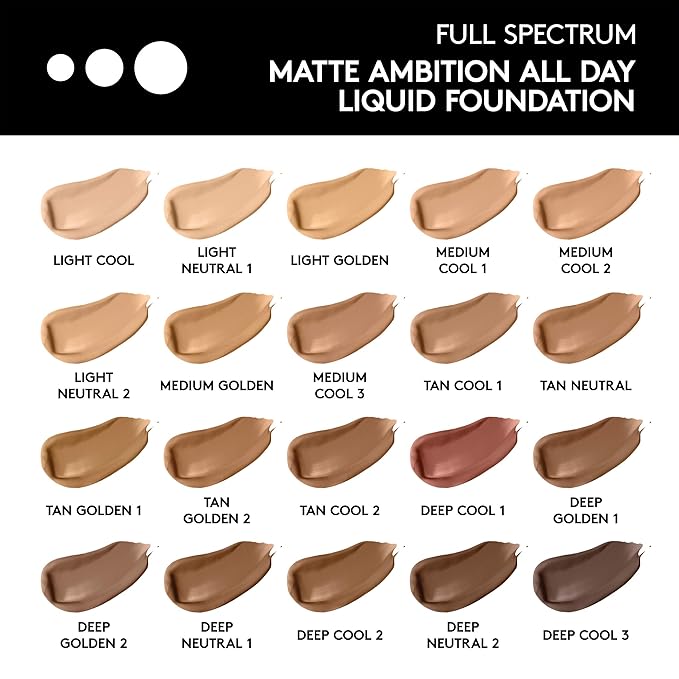 COVERGIRL Matte Ambition, All Day Foundation, Deep Cool