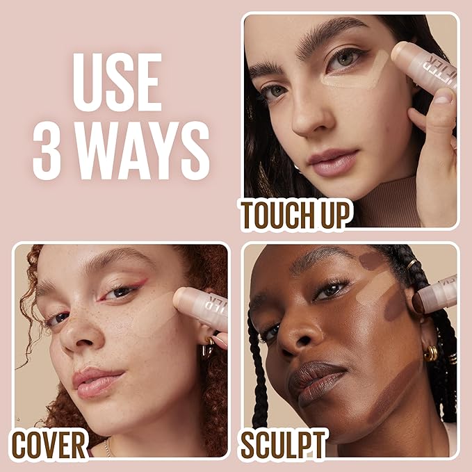 Maybelline Lifter Stix Multi-Use Face Stick - Contour, Bronzer, Concealer and Foundation Stick, All-In-One Creamy Face Makeup with Cranberry Seed Oil, 10, 1 Count