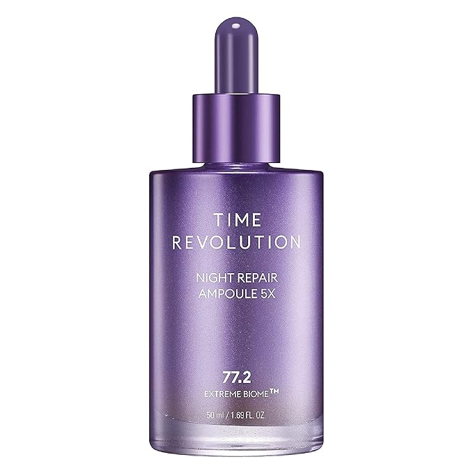 MISSHA Time Revolution Night Repair Face Serum Ampoule (5th Gen) - Overnight Probiotic Skincare for Revitalization and Radiance, 1.69 Fl Oz